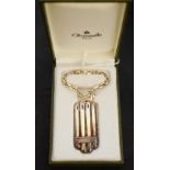 A Christofle Paris Privileges Collection silver keyring, modelled as a cigar case,