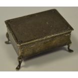 A George V silver trinket box,