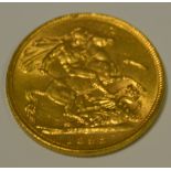 A Queen Victoria gold sovereign 1898