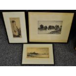 John Fullwood, by and after, Halliford Reach, Shepperton-on-Thames, etched print,