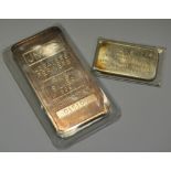 A fine silver 999 bullion ingot 10 Troy ounces;