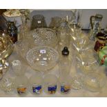 Glassware including decanters, tumblers, cocktail glasses, bowls, decanter stoppers etc.