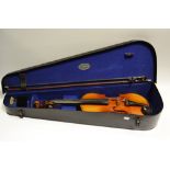 A student's violin and bow,