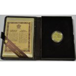 A Royal Canadian Mint $100 22 carat proof quality coin , certificate and presentation box 15.