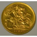 A Queen Victoria gold sovereign 1898