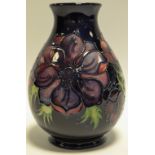 A contemporary Moocroft Anemone pattern vase,