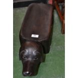 A carved wooden stool/stand,