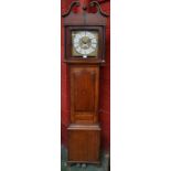 A George III oak and mahogany longcase clock,