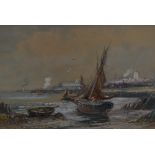 Victorian School Coastal Scene, Sheerness indistinctly signed,