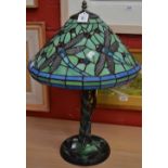 A Tiffany style table lamp,