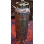 A copper and brass Waterloo 2 gallon fire extinguisher, Read & Campbell Limited, London,