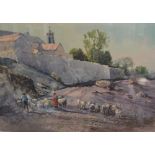 Michael Crawley Atacama, Chile signed, titled to verso, watercolour,