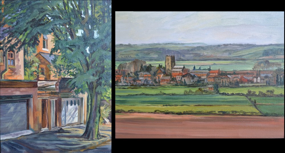 Jarrod Gabbitas (Bn.1968) View of the Village inscribed to verso, oil on canvas, 29.