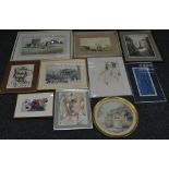 Pictures and Prints - a collection of watercolours and engravings,