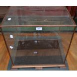 A 20th century oak and glazed display cabinet, 54cm wide, c.