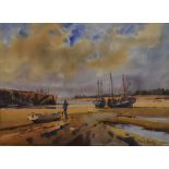 Michael Crawley Low Tide Near Maldon signed,