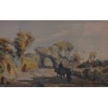 George Wills (19th century) Walking the Well Known Road signed, dated 1879, watercolour 21cm x 33.