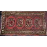 A hand knotted Middle Eastern rug, 150cm x 80cm,