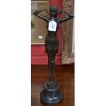 D H Chiparus, after, Art Deco Dancing Girl, quality bronze assurance mark,