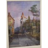 Michael Crawley Lille, France signed, titled to verso, watercolour,