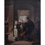 English School (19th century) Beethoven's First Lesson indistinctly attributed,