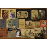 Social History - World War Two and other photographs; greetings cards; National Service;