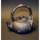 A Chinese Yixing Duan Ni tea kettle, of small proportions,