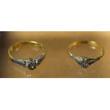 Rings - a diamond solitaire ring, illusion set, round old brilliant cut,