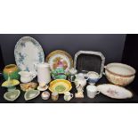 Ceramics - a Wade glazed ovoid vase; a late Victorian chamber pot; a Bilton's child's tea set;