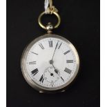 A 925 silver pocket watch,