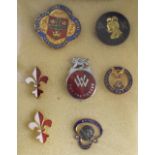 Enamel badges, including Friends of the RAF, British Legion,