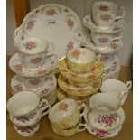 Ceramics - a Royal Albert Tranquility pattern part tea set, comprising cups, saucers,