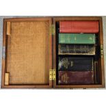 An oak silver box, brass drop handles; books including John Northern Hilliard, Greater Magic,