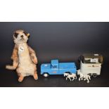 Toys and Juvenalia - a Steiff plush toy of a meerkat, Mungo,