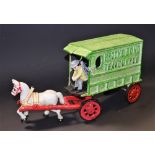 A cast metal model as a horse drawn Brooke Bond wagon