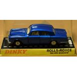 A Dinky Rolls Royce Silver Shadow, model 158, blue,