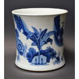 A Chinese flared cylindrical brush pot,