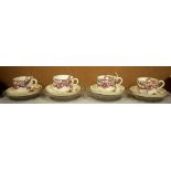 A set of six Edwardian cut glass ice dishes;