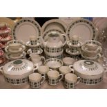 A Royal Doulton Tapestry part dinner and tea service, comprising tea and coffee cups and saucers,