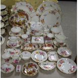 Royal Crown Derby Posies including teapot, cream jugs, saucers, side plates, vases, trinket dishes,