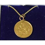 A Victorian gold sovereign,