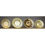 Ceramics - a Royal Crown Derby Gold Aves pattern 26cm dinner plate,