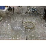 Glassware - a pair of Victorian cut glass decanters; a Victorian cut glass scent bottle;