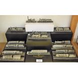 Railway Interest - Royal Hampshire pewter model trains, including Evening Star, Duchess of Hamilton,