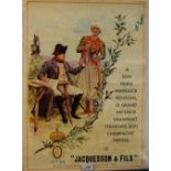 A late 20th century reproduction of a 1925 French advertising poster, Jacquesson & Fils Champagne,