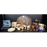 Ceramics and Metalware - a Barker Ellis plated four piece tea and coffee service;