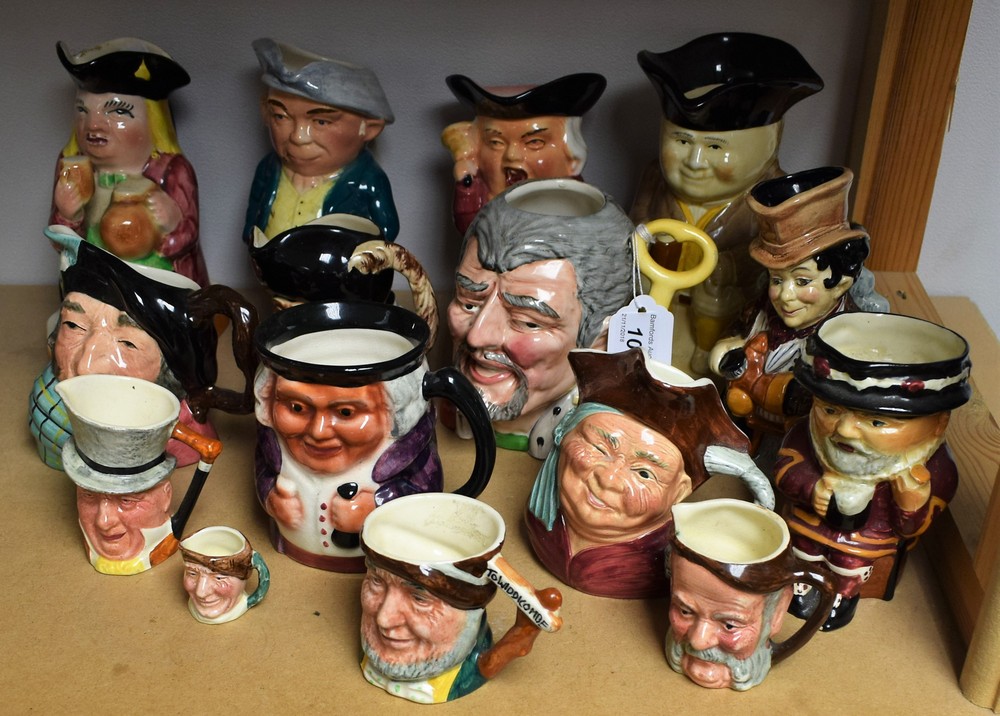 A collection of late 20th century character and Toby jugs, various factories,