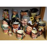 A collection of late 20th century character and Toby jugs, various factories,