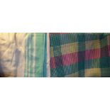 Textiles - a Welsh wool honeycomb blanket;