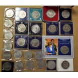 Coins - a collection of cupro-nickel UK crowns all unc.